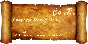 Csepiga Rozália névjegykártya